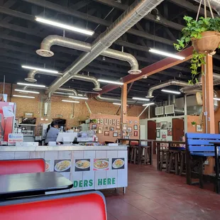 the interior of the restaurant