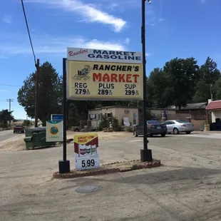 a sign for a rancher's market