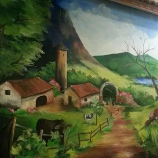 Mural over by cashier