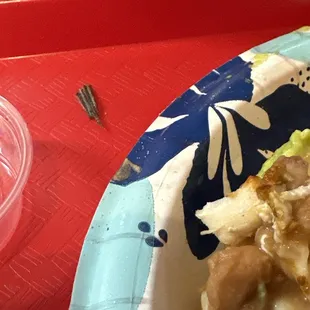 Asada fries with a side of fish fin.