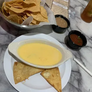 Queso you order. Salsa and bean dip free!