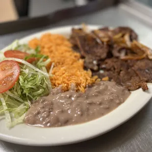 a plate of mexican food