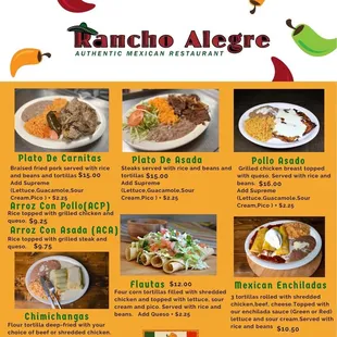 Menu as of June 24, 2024