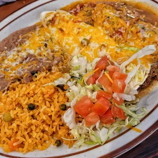 Combination // Chilli Relleno // Smothered Beef Burrito