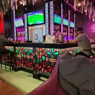 a man sitting at a bar