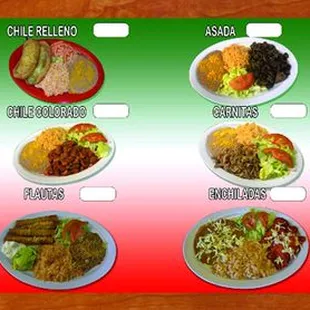 a menu for a mexican restaurant