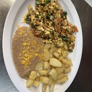 a plate of mexican food