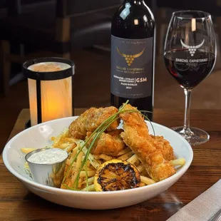 Beer Battered Halibut Fish and Chips