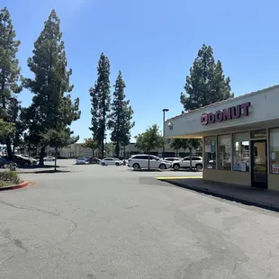 a lot of parking spaces