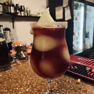 Frozen Margarita with Sangria Swirl