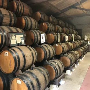 Sherry barrel room.