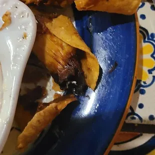 Taquitos brought to me broken.