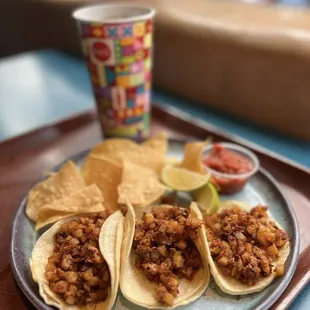 Soy Chorizo con Papa Tacos