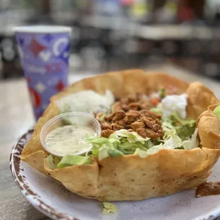 Tostada Salad with Chicken