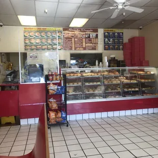 Lots of yummy donuts!  Very friendly service!