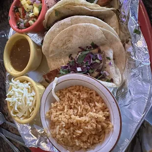 Grilled fish tacos on corn tortillas