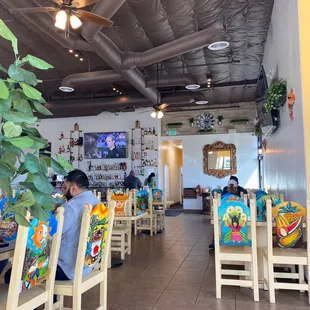 Inside seating area.