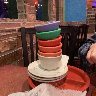 Salsa cup stack