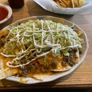 Traditional nachos for lunch