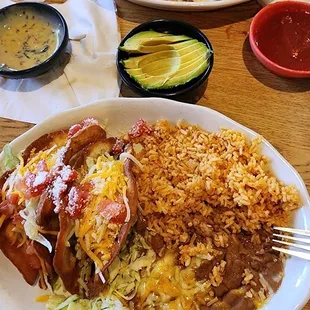two plates of mexican food