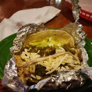 a plate of food on a table