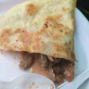 Steak Quesadilla. Never saw a quesadilla be as runny as this one was.