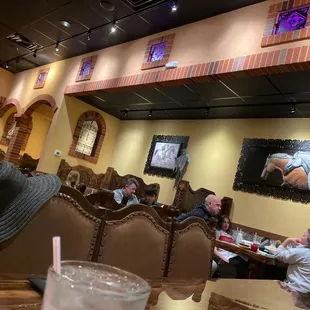 Inside the restaurant.
