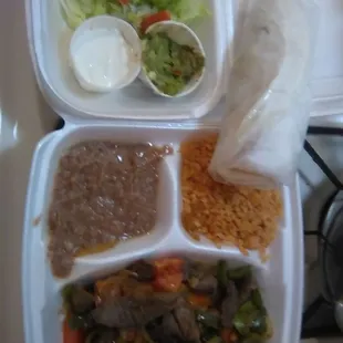 Fajitas that are steak