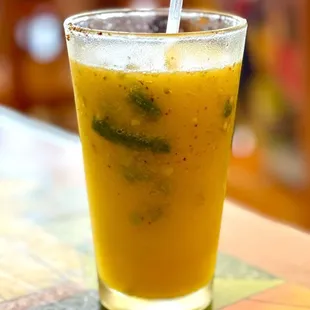 The spicy mango margarita with jalapeño is amazing!