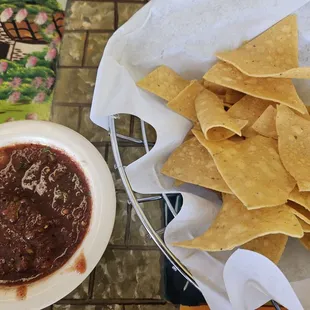 Right when you come in... chips and salsa arrives at the table