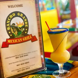 Delicious mango margarita.
