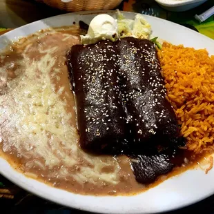 My mole enchiladas (chicken)