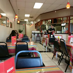 the dining area