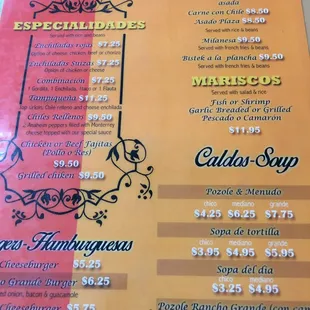 Lunch Menu