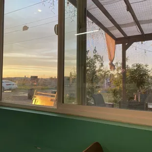 View to baseline from inside