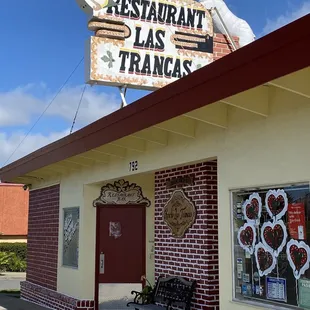 the front of the restaurant