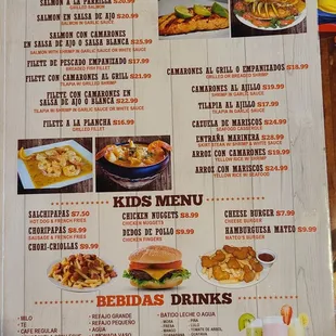 the menu