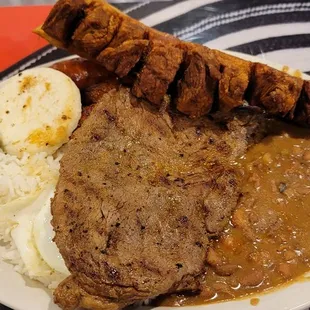 Bandeja Paisa with sirloin steak