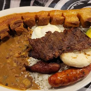 Bandeja Paisa with skirt steak