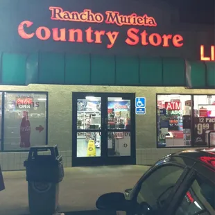 the front of the store