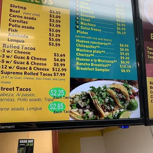 Updated menu 6/2019