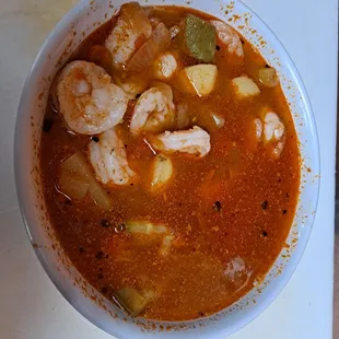 Caldo de camarón