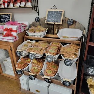 a variety of baked goods