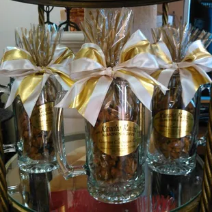 Gift Mugs with Gourmet Savory Almonds and or Chocolate (Dark or Milk) Almonds.