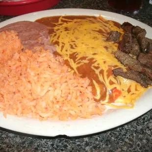 My husbands plate. Yum!