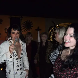 Elvis tribute artist David Allen entertains every Wednesday night.