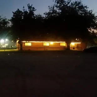This is our clubhouse in the evening.
