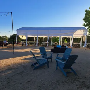 Covered outdoor seating