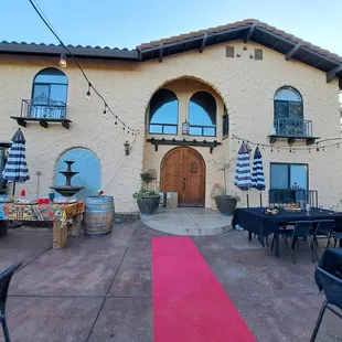 Another patio area outside building. You can rent this event space.