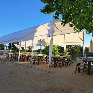 Covered outdoor seating